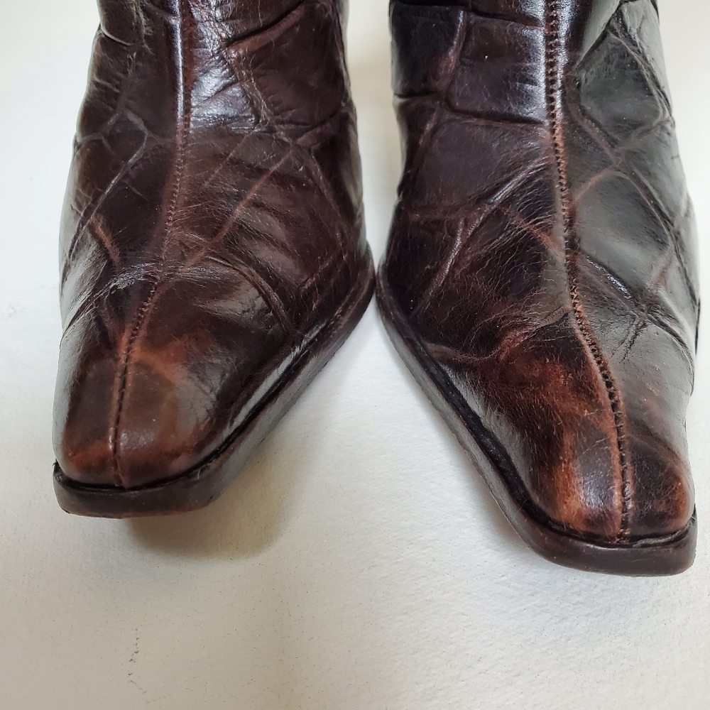 Vtg tall leather boots - Picture 6 of 8